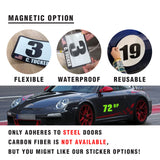 Custom SCCA Race Number Class Sticker Autocross Number Plate Class Magnet - SCCA02 Outline