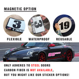 Custom SCCA Race Number Class Sticker Autocross Number Plate Class Magnet - SCCA03