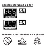 Custom SCCA Race Number Class Sticker Autocross Number Plate Class Magnet - SCCA06 Rectangle Racing Number, Class and Name