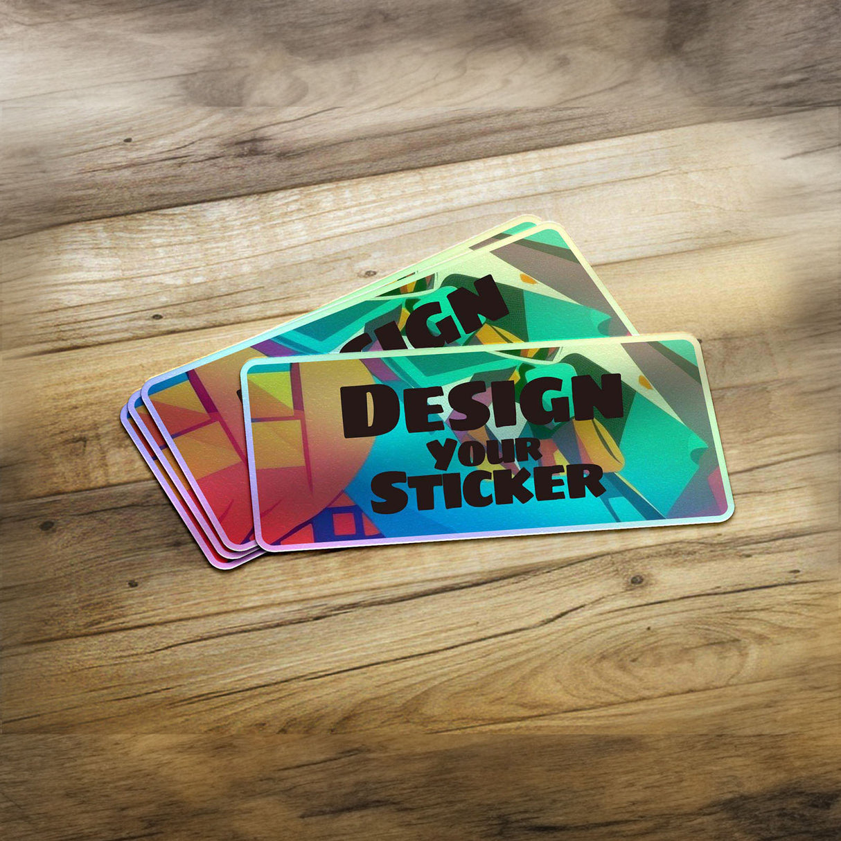 Rectangle, Holographic Custom Die Cut Sticker Personalized Iridescent  Stickers for Business Logo Laptop Thank You Graduation Vulgar Sticker