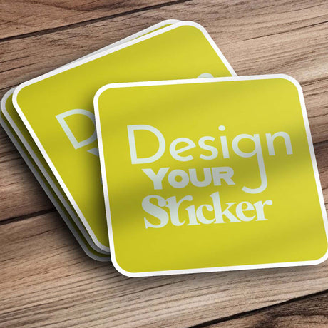 Square | Custom Die Cut Sticker labels Logo Stickers for Business Customized Etiquetas Personalizes 50 100 200 pcs | Make Your Own Stickers - StickerBao Wheel Sticker Store