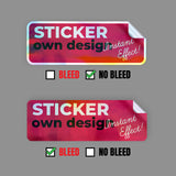 Rectangle | Holographic Custom Die Cut Sticker Personalized Iridescent Stickers for Business Logo Laptop Thank You Graduation Vulgar Sticker - StickerBao Wheel Sticker Store