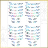 For Branta C45 Wheel Decal Set – 700C Road Bike Rim Stickers (45mm Depth, Holo Glitter / Holo Glitter)