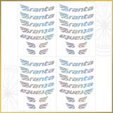 For Branta C45 Wheel Decal Set – 700C Road Bike Rim Stickers (45mm Depth, Holo Glitter / Holo Glitter)