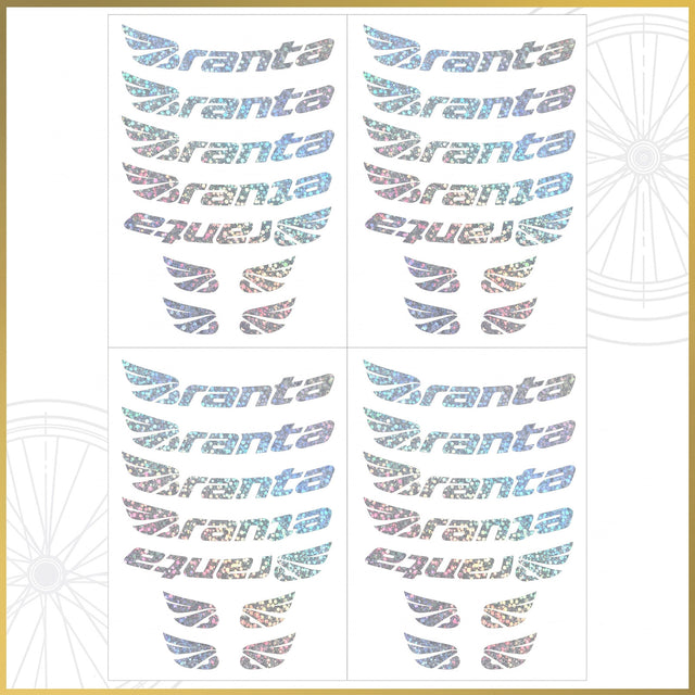 For Branta C45 Wheel Decal Set – 700C Road Bike Rim Stickers (45mm Depth, Holo Glitter / Holo Glitter)