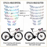 For Branta C45 Wheel Decal Set – 700C Road Bike Rim Stickers (45mm Depth, Holo Glitter / Holo Glitter)