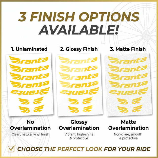 For Branta C45 Wheel Decal Set – 700C Road Bike Rim Stickers (45mm Depth, Glossy / Matte)