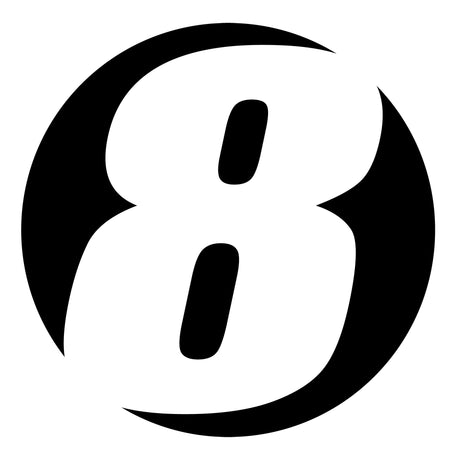 Pro-Series Custom Hollow Racing Number Decals – Solid Black Vinyl (Pair) - Style A - StickerBao Wheel Sticker Store