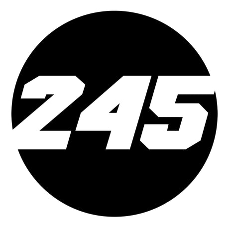 Pro-Series Custom Hollow Racing Number Decals – Solid Black Vinyl (Pair) - Style B - StickerBao Wheel Sticker Store