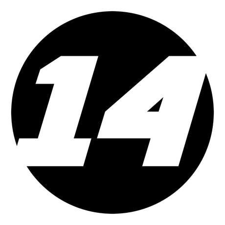 Pro-Series Custom Hollow Racing Number Decals – Solid Black Vinyl (Pair) - Style B - StickerBao Wheel Sticker Store