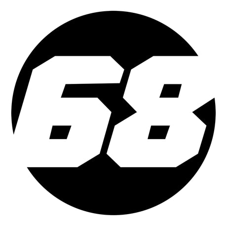 Pro-Series Custom Hollow Racing Number Decals – Solid Black Vinyl (Pair) - Style B - StickerBao Wheel Sticker Store