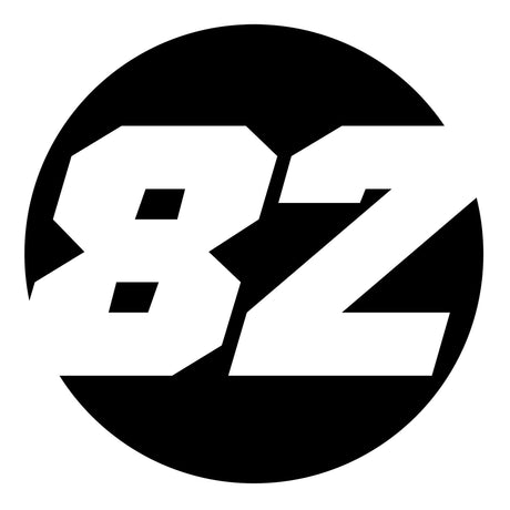 Pro-Series Custom Hollow Racing Number Decals – Solid Black Vinyl (Pair) - Style B - StickerBao Wheel Sticker Store