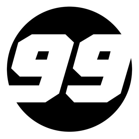 Pro-Series Custom Hollow Racing Number Decals – Solid Black Vinyl (Pair) - Style B - StickerBao Wheel Sticker Store