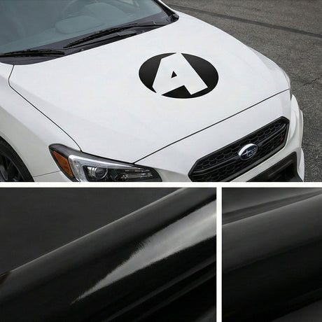 Pro-Series Custom Hollow Racing Number Decals – Solid Black Vinyl (Pair) - Style B - StickerBao Wheel Sticker Store