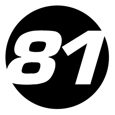 Pro-Series Custom Hollow Racing Number Decals – Solid Black Vinyl (Pair) - Style C - StickerBao Wheel Sticker Store