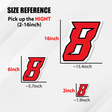 Load image into Gallery viewer, 3 pcs Racing Custom Number Stickers Letter Die Cut Vinyl Decals l S13
