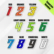 Custom racing number sticker for personalizing race gear diecut stickers motocross off-road rally car number stickers