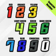 Custom racing number sticker for personalizing race gear diecut stickers motocross off-road rally car number stickers