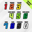 Custom racing number sticker for personalizing race gear diecut stickers motocross off-road rally car number stickers