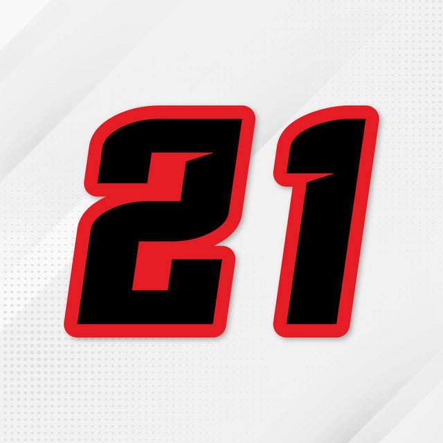 Custom racing number sticker for personalizing race gear Diecut stickers BOLD black 1 2 3 4 5 6 7 8 9 0