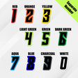 Custom racing number sticker for personalizing race gear diecut stickers motocross off-road rally car number stickers