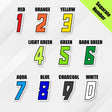 Custom racing number sticker for personalizing race gear diecut stickers motocross off-road rally car number stickers