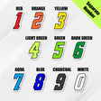 Custom racing number sticker for personalizing race gear diecut stickers motocross off-road rally car number stickers