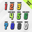 Custom racing number sticker for personalizing race gear diecut stickers motocross off-road rally car number stickers