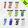 Custom racing number sticker for personalizing race gear diecut stickers motocross off-road rally car number stickers