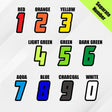 Custom racing number sticker for personalizing race gear diecut stickers motocross off-road rally car number stickers