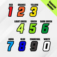 Custom racing number sticker for personalizing race gear diecut stickers motocross off-road rally car number stickers