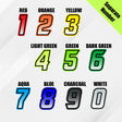 Custom racing number sticker for personalizing race gear diecut stickers motocross off-road rally car number stickers