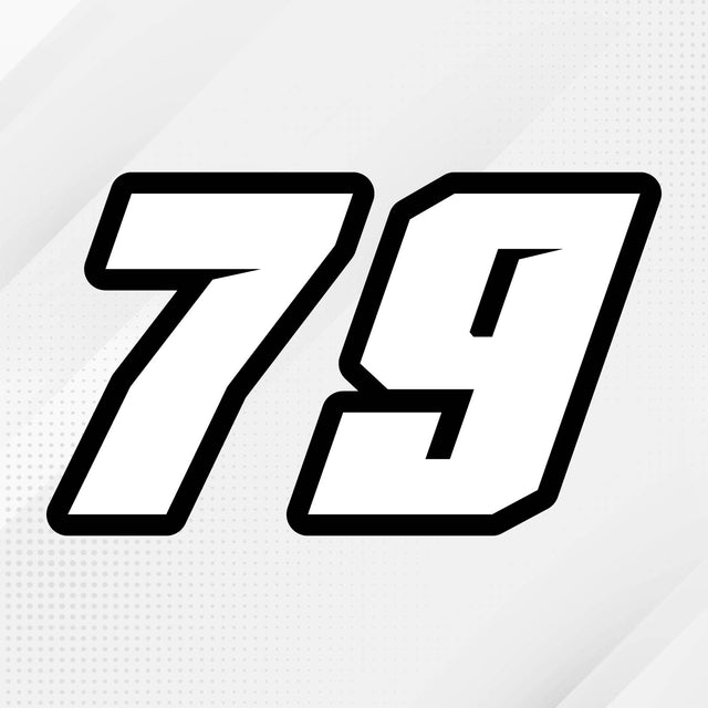 BLACK WHITE Custom racing number sticker for personalizing race gear Diecut stickers 1 2 3 4 5 6 7 8 9 0