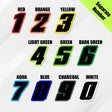 Custom racing number sticker for personalizing race gear diecut stickers motocross off-road rally car number stickers