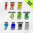 Custom racing number sticker for personalizing race gear diecut stickers motocross off-road rally car number stickers