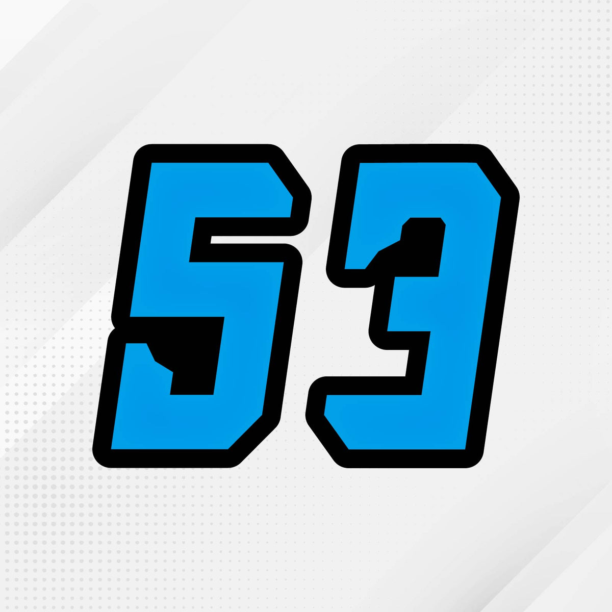 Custom Racing Number 53 STICKERBAO - Custom Racing Number Stickers - Weather-Resistant Track ...