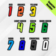 Custom racing number sticker for personalizing race gear diecut stickers motocross off-road rally car number stickers