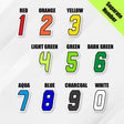 Custom racing number sticker for personalizing race gear diecut stickers motocross off-road rally car number stickers