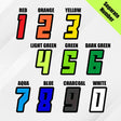 Custom racing number sticker for personalizing race gear diecut stickers motocross off-road rally car number stickers