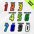 Custom racing number sticker for personalizing race gear diecut stickers motocross off-road rally car number stickers