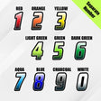 Custom racing number sticker for personalizing race gear diecut stickers motocross off-road rally car number stickers