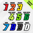 Custom racing number sticker for personalizing race gear diecut stickers motocross off-road rally car number stickers