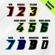 Custom racing number sticker for personalizing race gear diecut stickers motocross off-road rally car number stickers