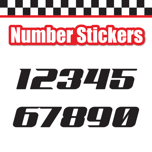 Single Number Decal Sticker Individual Numbers Decals 3 pcs Color Solid - AddCityboy Font