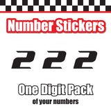 Single Number Decal Sticker Individual Numbers Decals 3 pcs Color Solid - AddCityboy Font