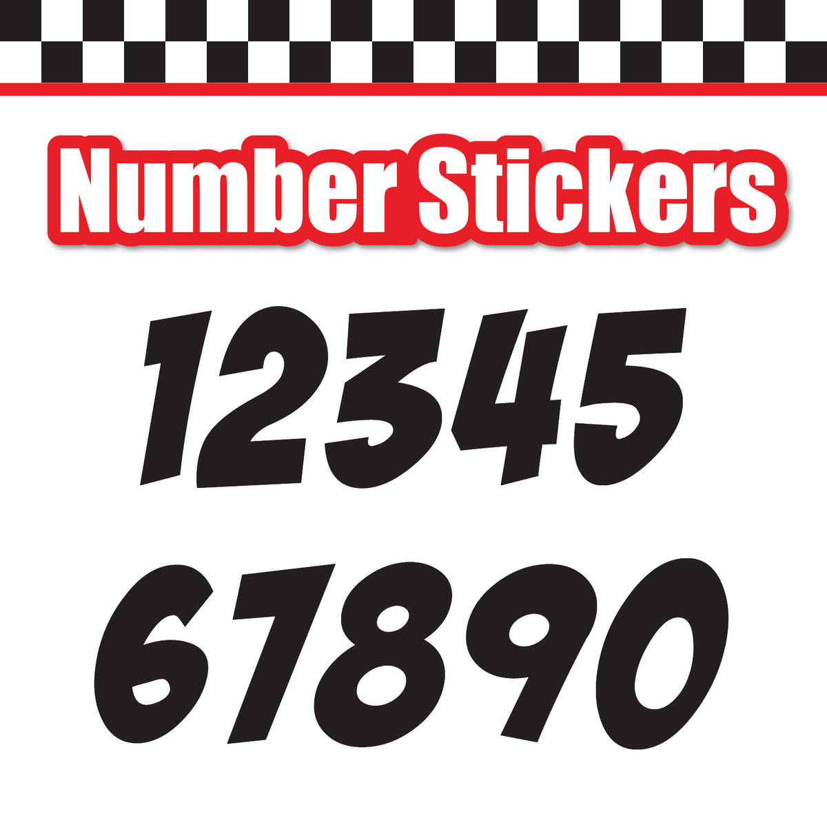 Single Number Decal Sticker Individual Numbers Decals BadaBoom Font ...