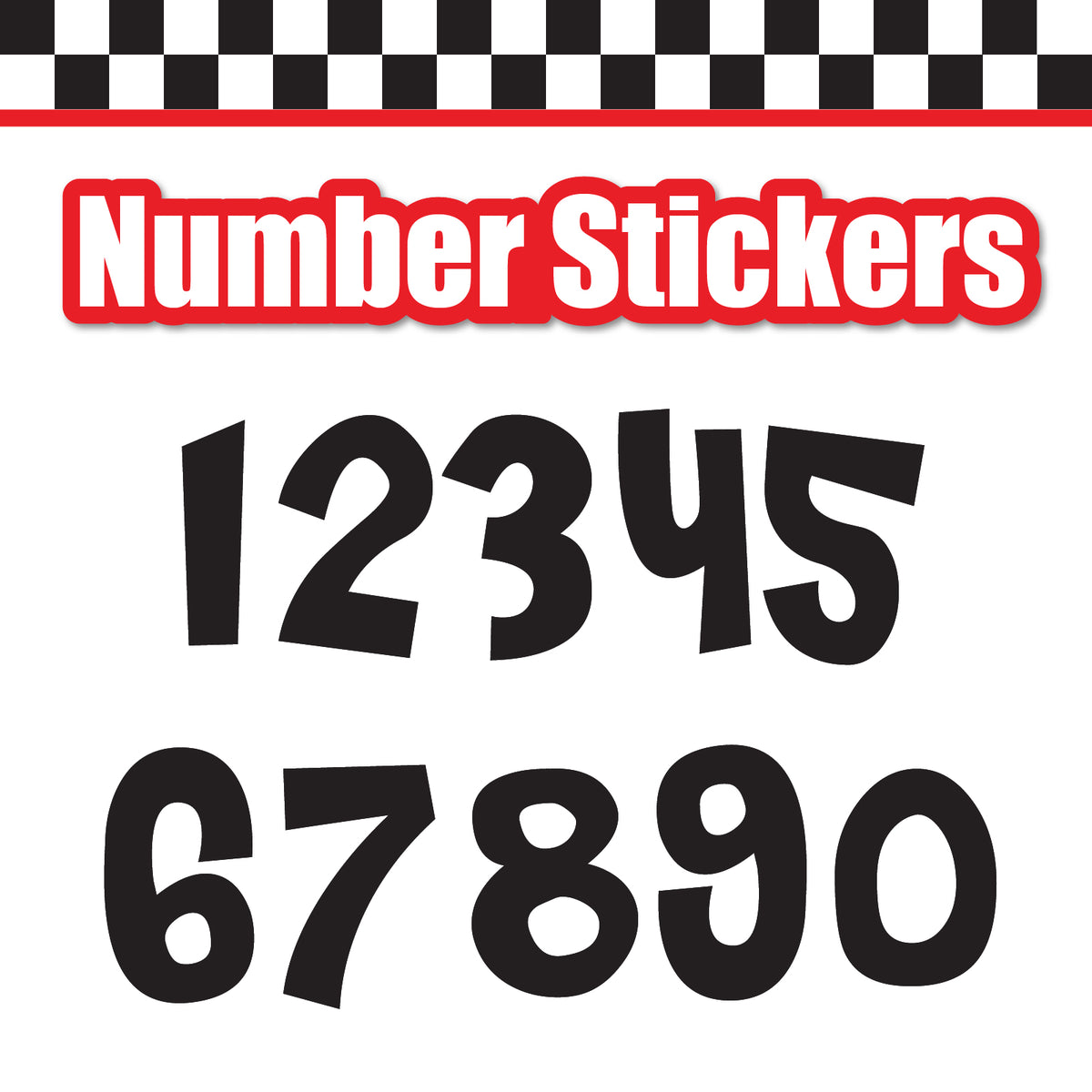 Number Sticker Invidual Single Number Decal Sticker Individual Numbers Decals Cheri Font ...