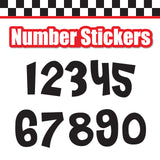 Single Number Decal Sticker Individual Numbers Decals 3 pcs Color Solid - Cheri Font