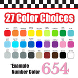 Single Number Decal Sticker Individual Numbers Decals 3 pcs Color Solid - Libre Baskerville Bold Font