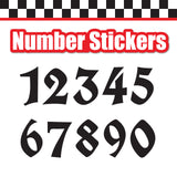 Single Number Decal Sticker Individual Numbers Decals 3 pcs Color Solid - UnifrakturCook Font